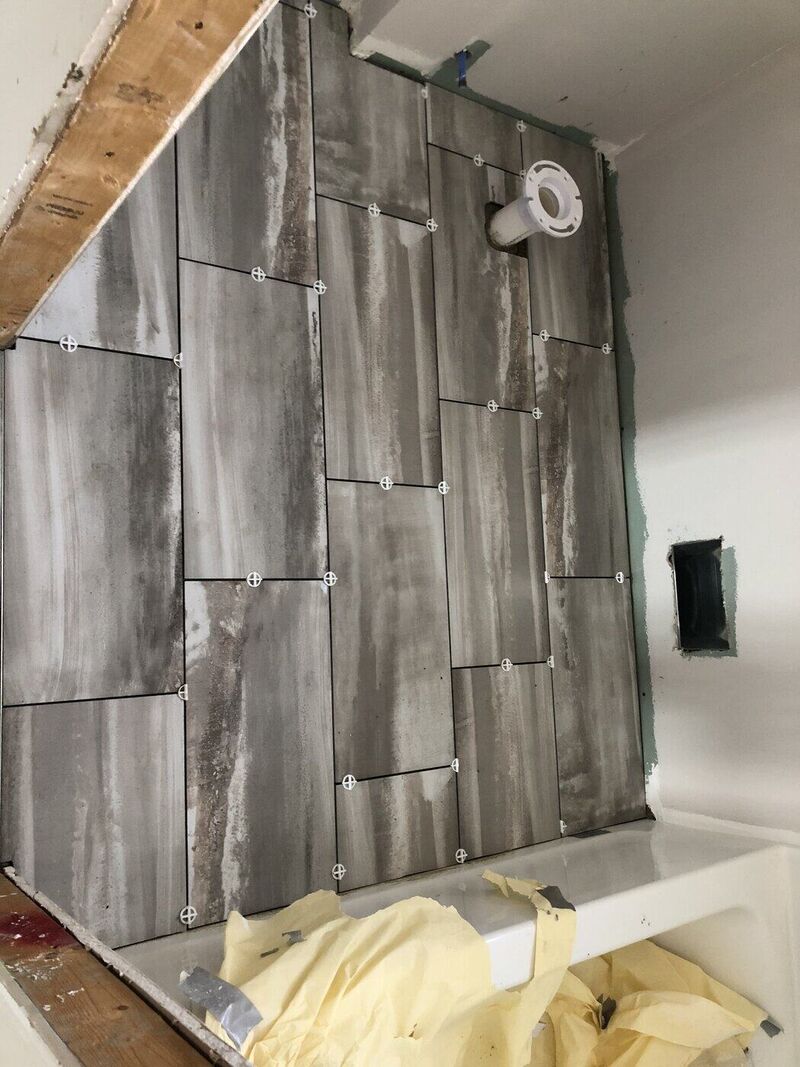 Bathroom 2, Wood-Plank Floors and Built Shower