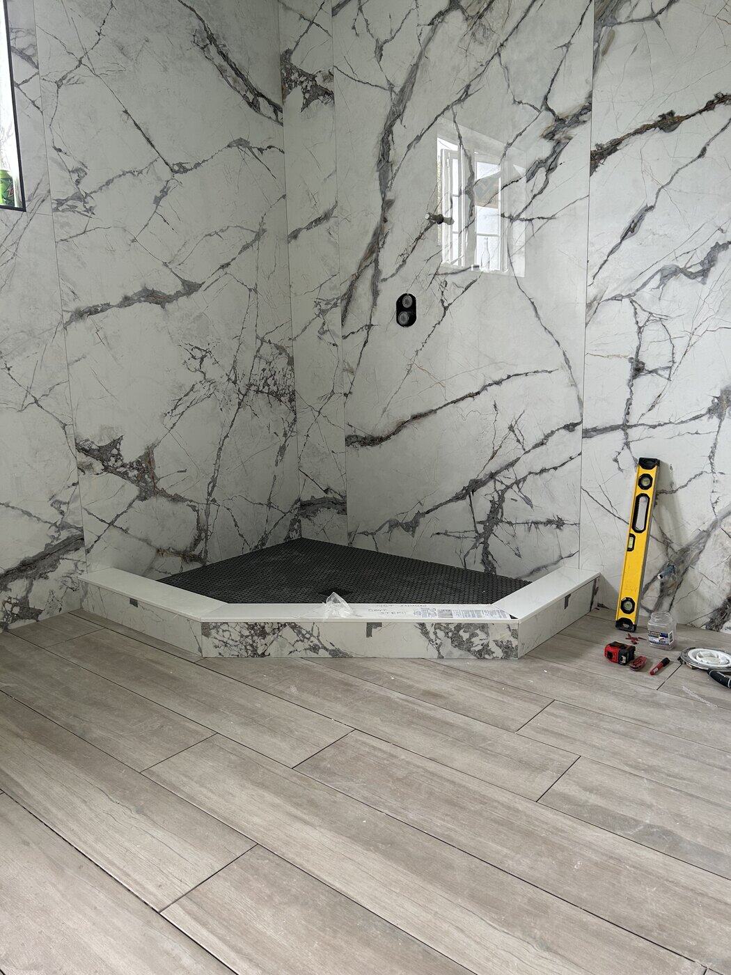 Bold-Vein Calacatta, finished